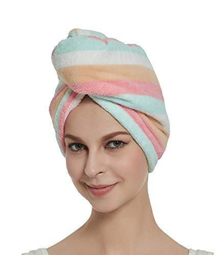 HOPESHINE Hair Drying Towel Twist Microfiber Towels for Hair Turban Wrap Fast Drying Super Soft and Absorbent Great Gift for Wom
